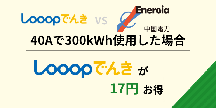 40Aで300kWh使用した場合
