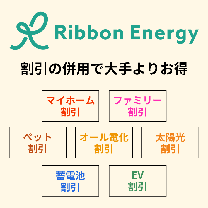 リボンエナジーは割引の適用で大手電力会社よりお得