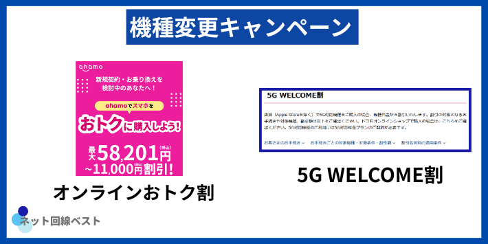 ahamoの機種変更で適用されるキャンペーン