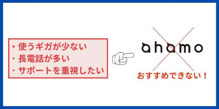 ahamoがおすすめでない人