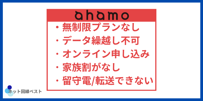 ahamoのデメリット5選