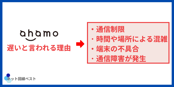 ahamoの通信速度が遅いと言われる理由
