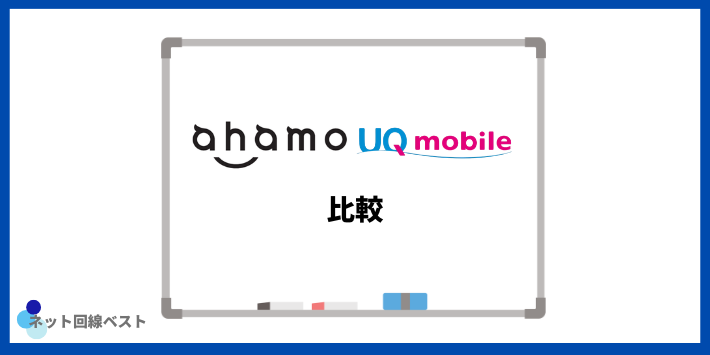 ahamo、UQモバイルの比較