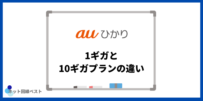 auひかり 1ギガと10ギガプランの違い