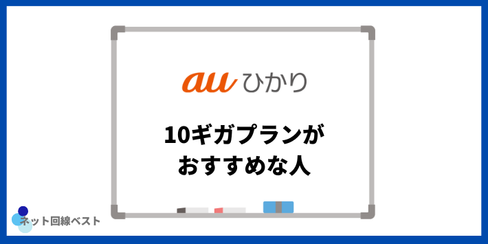 auひかり10ギガプランがおすすめな人