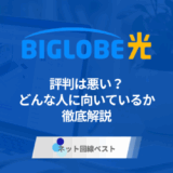 BIGLOBE光の評判は悪い?どんな人におすすめか徹底解説