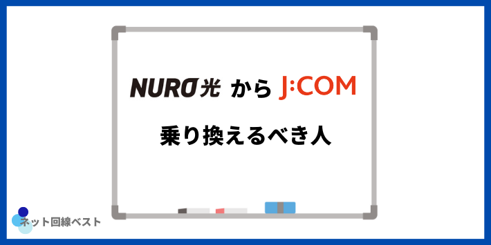 NURO光からJCOM乗り換えるべき人