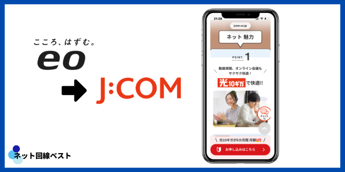 eo光からJ:COMへの切り替え方法