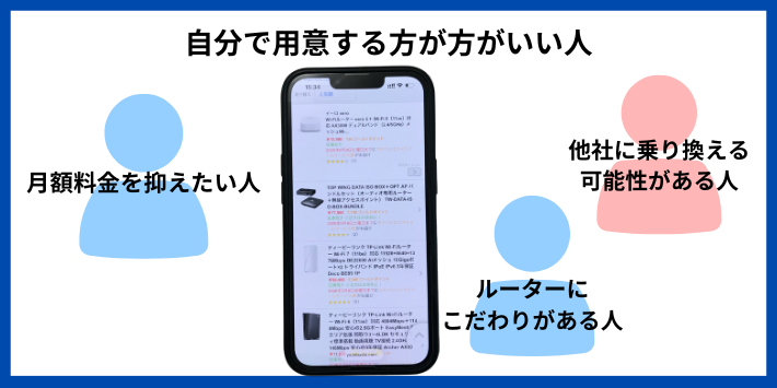 eo光 WiFiルーターをレンタルするより自分で用意する方がいい人