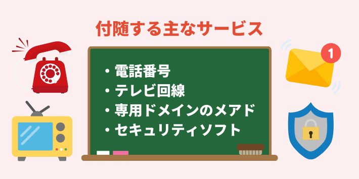 付随する主なサービス