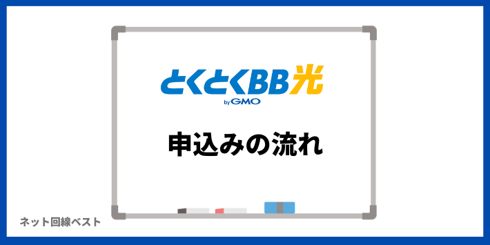 GMOとくとくBB光の申し込みの流れ