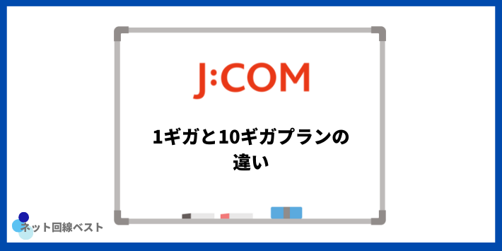 J:COM 1ギガと10ギガプランの違い