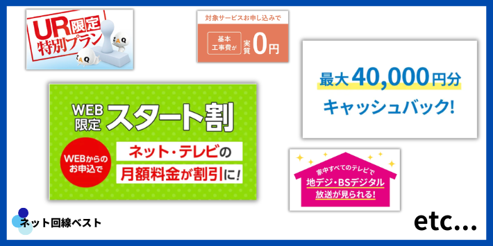 J:COMのキャンペーン一覧