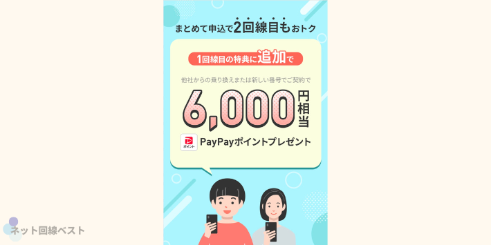2回線まとめて申し込みでPayPayポイントプレゼントキャンペーン