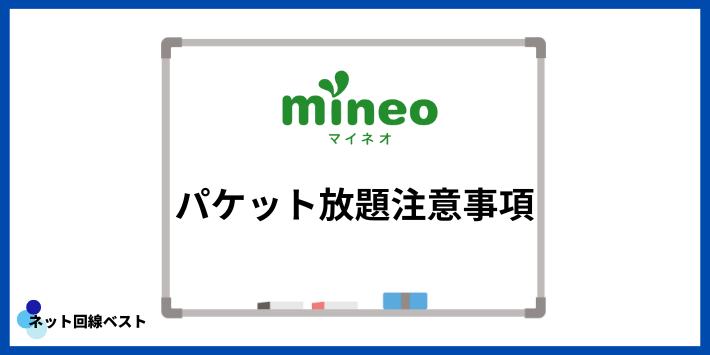 mineoのパケット放題注意事項