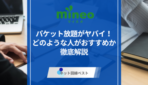 mineoのパケット放題がヤバイ！どのような人がおすすめか徹底解説