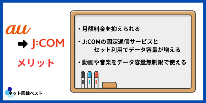 auからJ:COMモバイルへ乗り換えるメリット