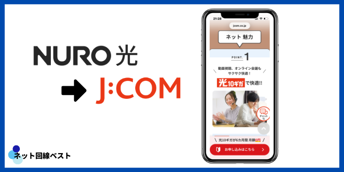 NURO光からJ:COMへの切り替え方法