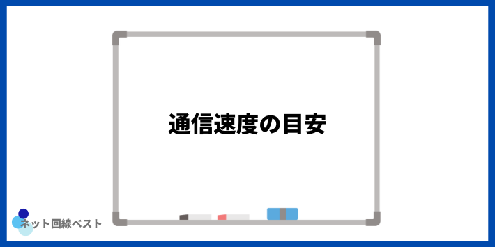 通信速度の目安