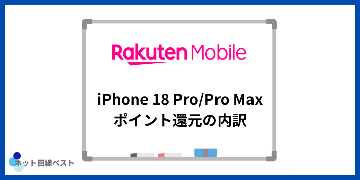楽天モバイル iPhone18 Pro/Pro Maxの「最大40,000ポイント」の内訳と現実的にもらえる額