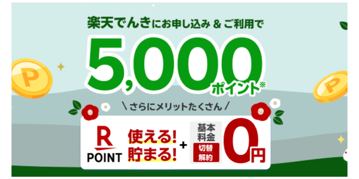 楽天でんき契約特典