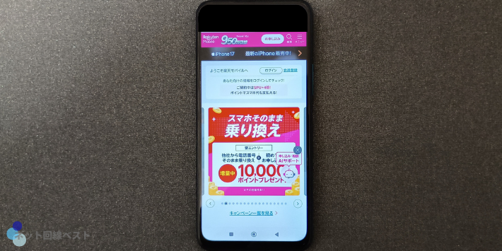 格安SIM 50ギガ 楽天モバイル