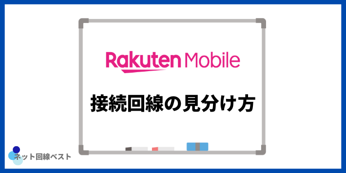 楽天モバイル接続回線の見分け方