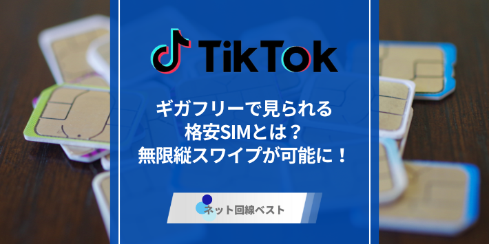 TikTokをギガフリーで見られる格安SIMとは？　無限縦スワイプが可能に！