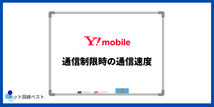 Y!mobile 通信制限時の通信速度